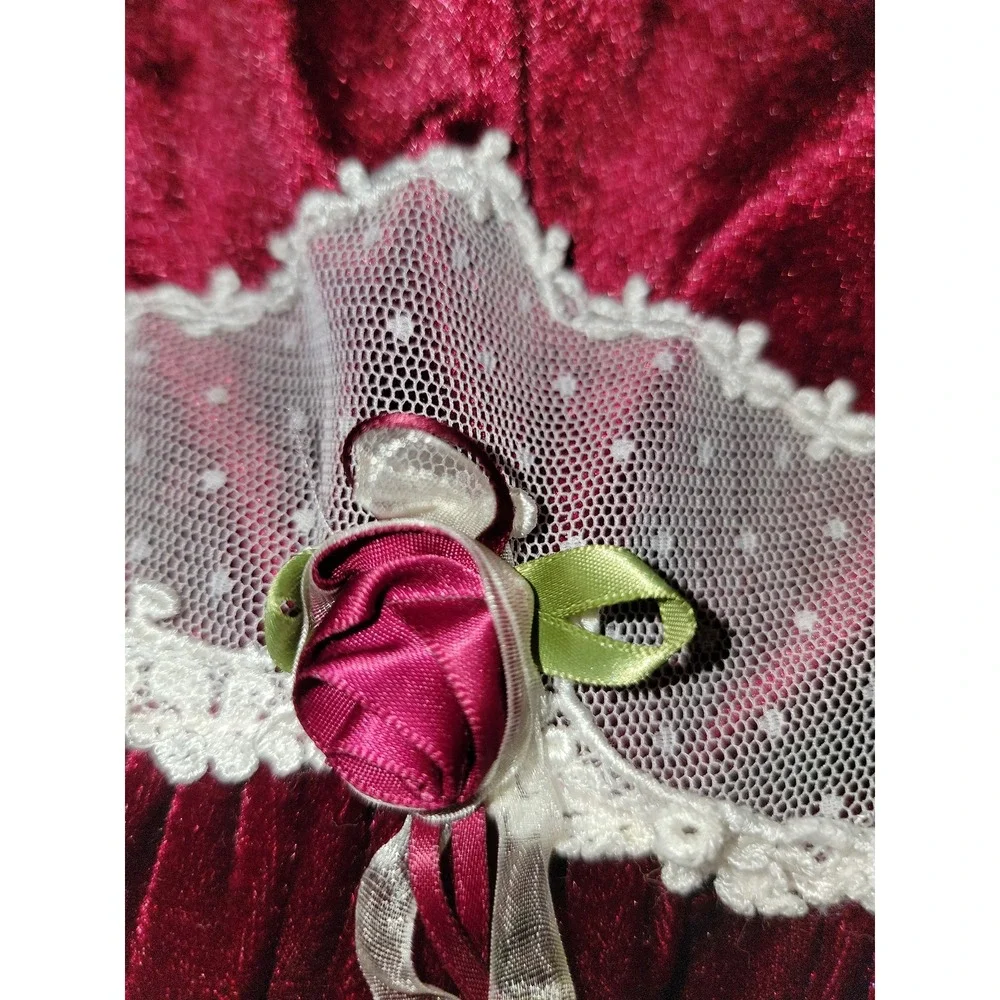 Rare too vintage Christmas holiday rose dress‎ size 5